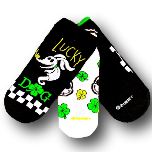 3-Pack Nightmare Before Christmas & Shamrocks Funny Novelty No-Show Socks - NWT - Picture 2 of 4